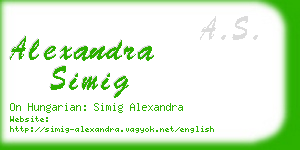 alexandra simig business card
